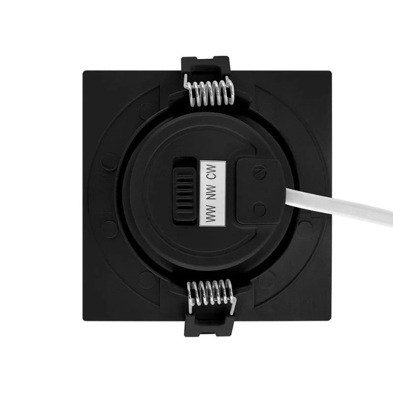 Spot LED Encastrable Orientable 5W Carré Noir SMD