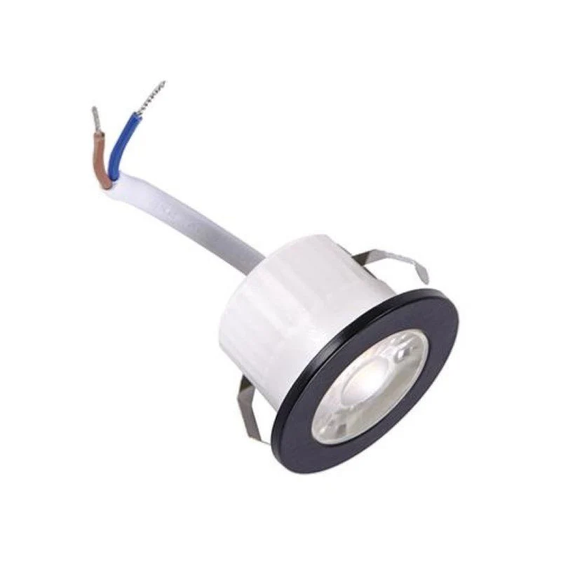 Mini Spot LED Encastrable 3W 38° Rond Noir SMD