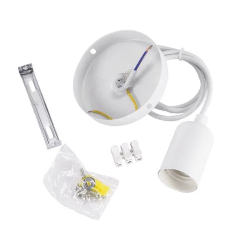 Suspension Ampoule E27 100cm Blanc