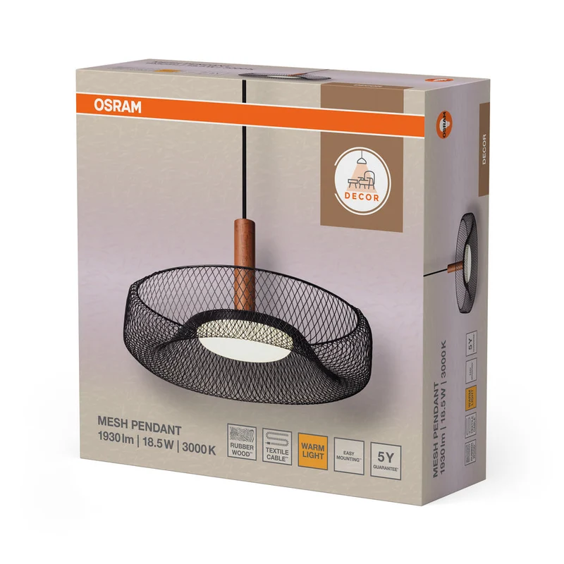 OSRAM DECOR Mesh Suspension 18,5W Noir