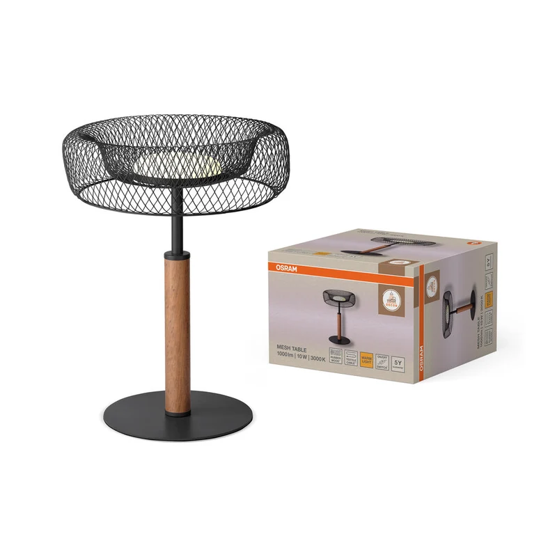 OSRAM DECOR Mesh Lampe de table 10W Noir