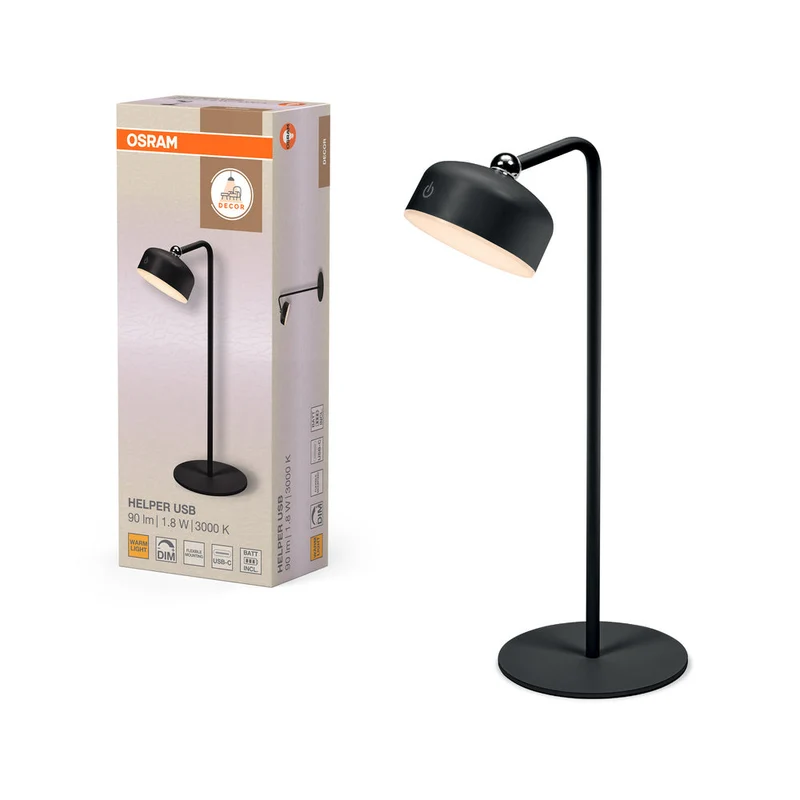 OSRAM DECOR HELPER GADGET Lampe USB à piles Noir