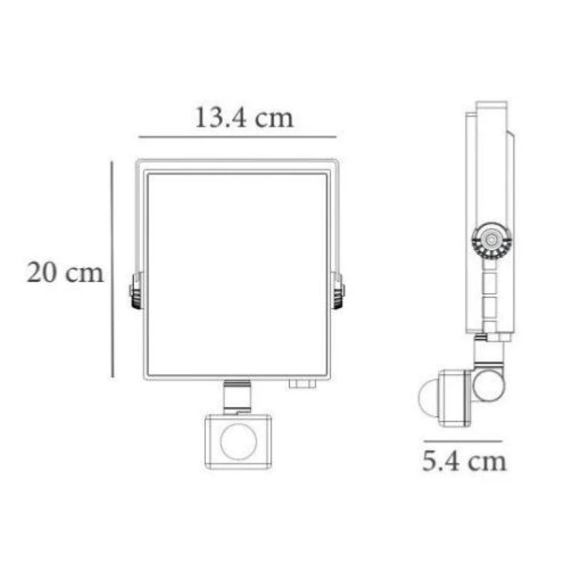 Projecteur LED Connecté WiFi RGBW 20W IP44 avec Détecteur de Mouvement