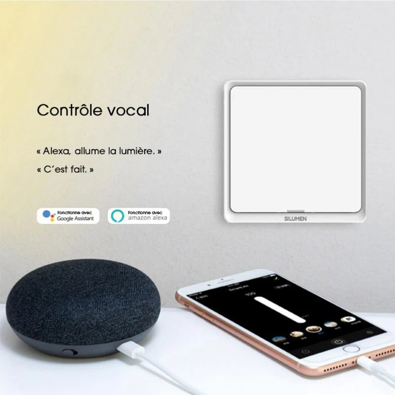 Interrupteur Connecté WiFi Simple Poussoir Blanc