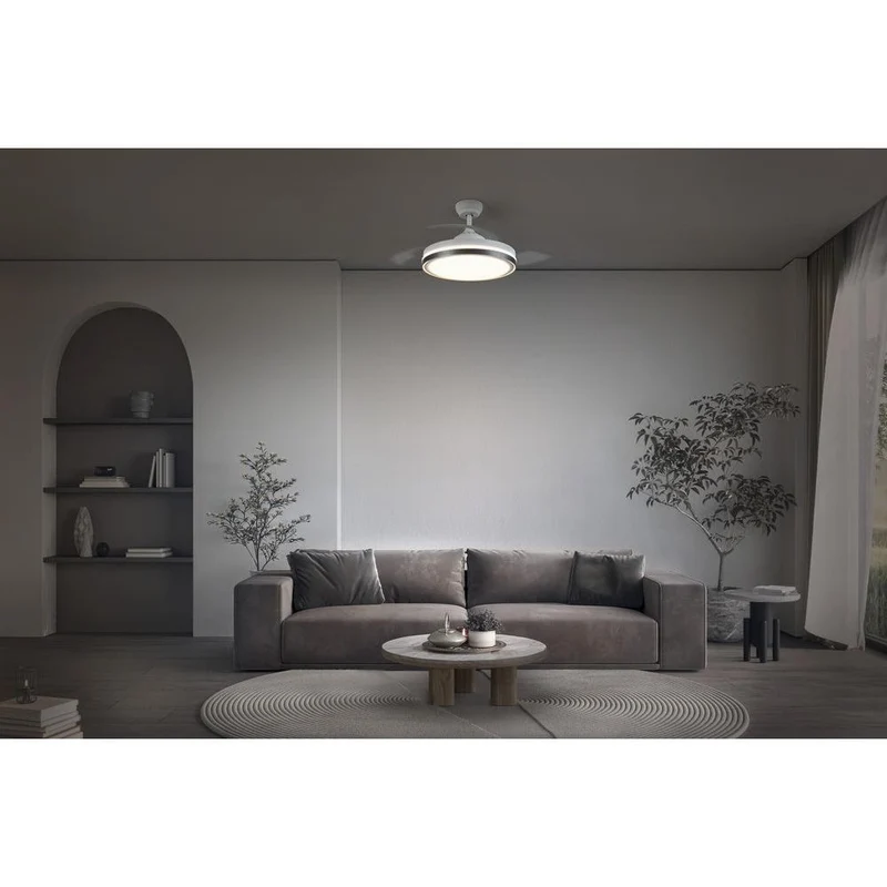 OSRAM Ventilateur de plafond LED rétractable 66W Blanc 3000K-6500K
