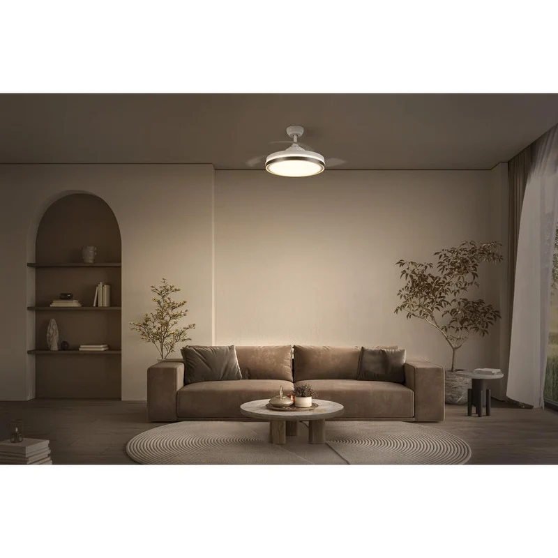OSRAM Ventilateur de plafond LED rétractable 66W Blanc 3000K-6500K