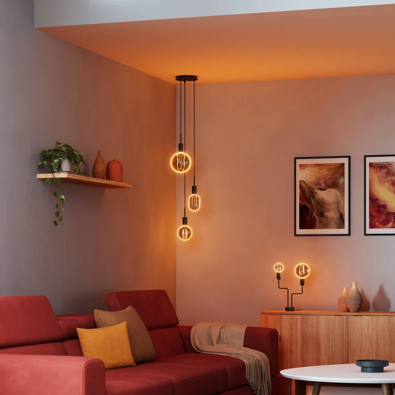 Lampe LED OSRAM VINTAGE 1906® LED CLASSIC GLOBE183 O-Form FILAMENT 4W 818 Fumée E27, 110 lm, 1800 K, Blanc chaud confort