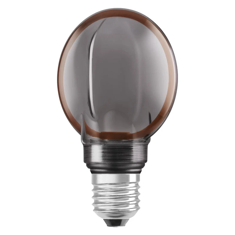 Lampe LED OSRAM VINTAGE 1906® LED CLASSIC GLOBE80 O-Form FILAMENT 4W 818 Fumée E27, 110 lm, 1800 K, Blanc chaud confort