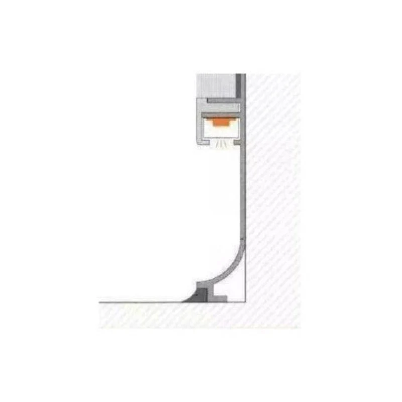 Profilé Aluminium Gris 2m pour Ruban LED
