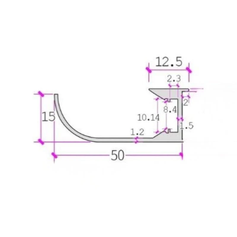 Profilé Aluminium Noir 2m pour Ruban LED