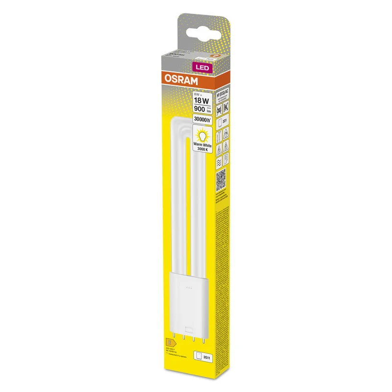 Lampe LED OSRAM DULUX LED L HF & AC MAINS 8W 830 2G11, 900 lm, 3000 K, blanc chaud