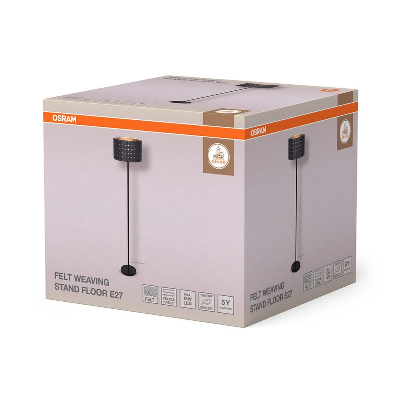 OSRAM DECOR Lampe sur pied Décor Tissage en feutre Std Sol, E27