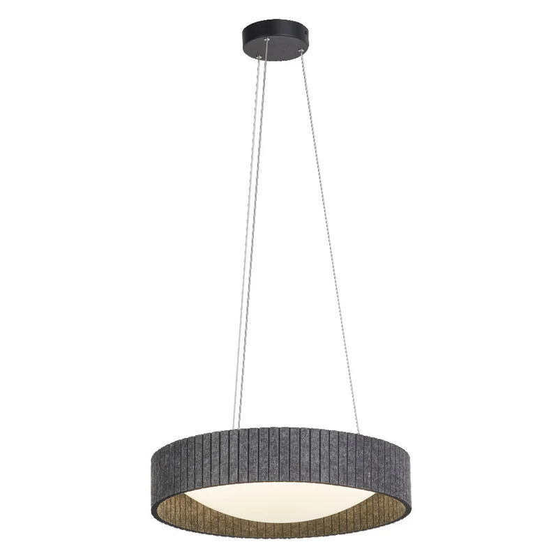 OSRAM DECOR Suspension Cylindre en Feutre Gris Foncé, 28W, 830mm