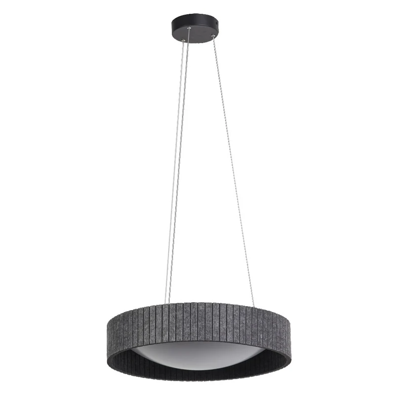 OSRAM DECOR Suspension Cylindre en Feutre Gris Foncé, 28W, 830mm