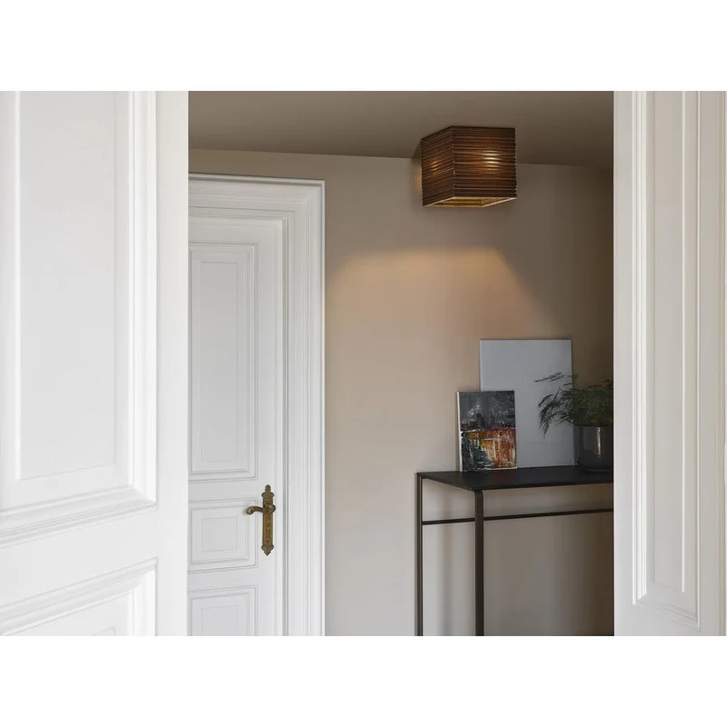 OSRAM DECOR Plafonnier Decor Carton Carré marron, E27