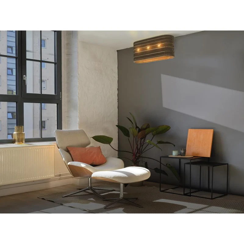 OSRAM DECOR Plafonnier Decor Carton Ovale marron, 3xE27