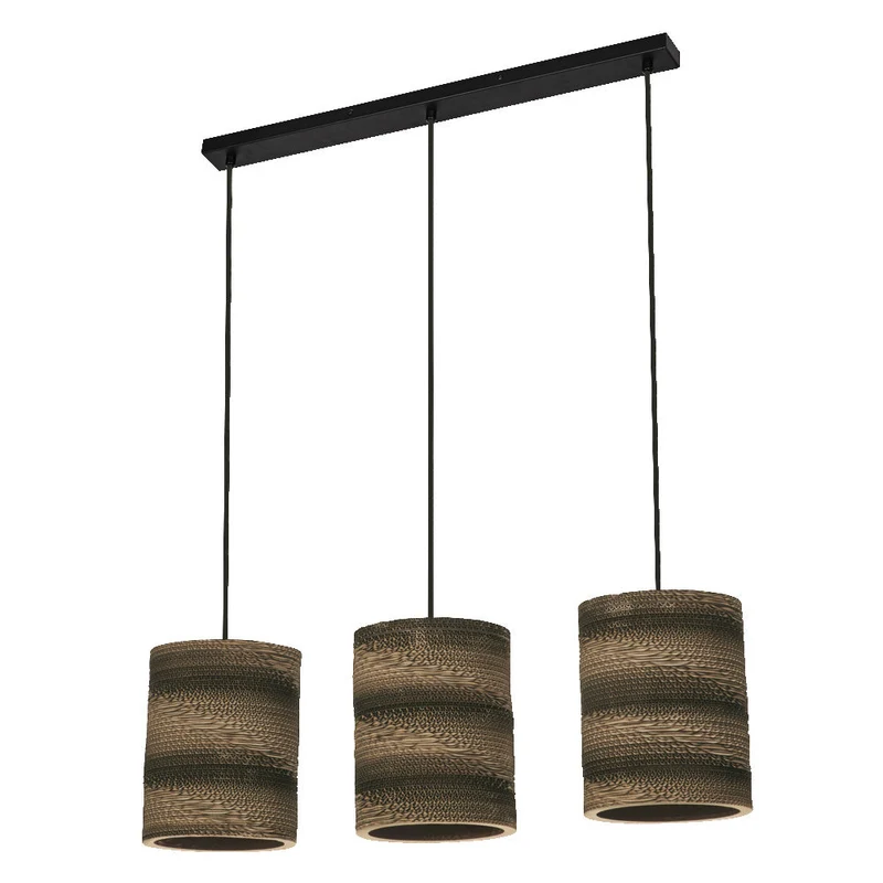OSRAM DECOR Suspension Décor Cylindre en Carton marron, 3xE27
