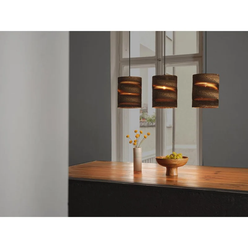 OSRAM DECOR Suspension Décor Cylindre en Carton marron, 3xE27