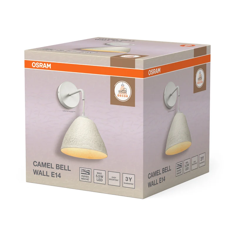 OSRAM DECOR Applique murale Decor Camel Bell blanc, E14, 220 mm