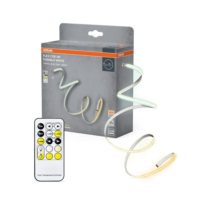 OSRAM FLEX COB 5M bande LED TW RC, jaune, 30W, 1700lm