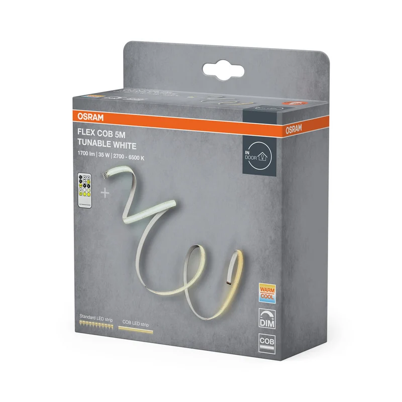 OSRAM FLEX COB 5M bande LED TW RC, jaune, 30W, 1700lm