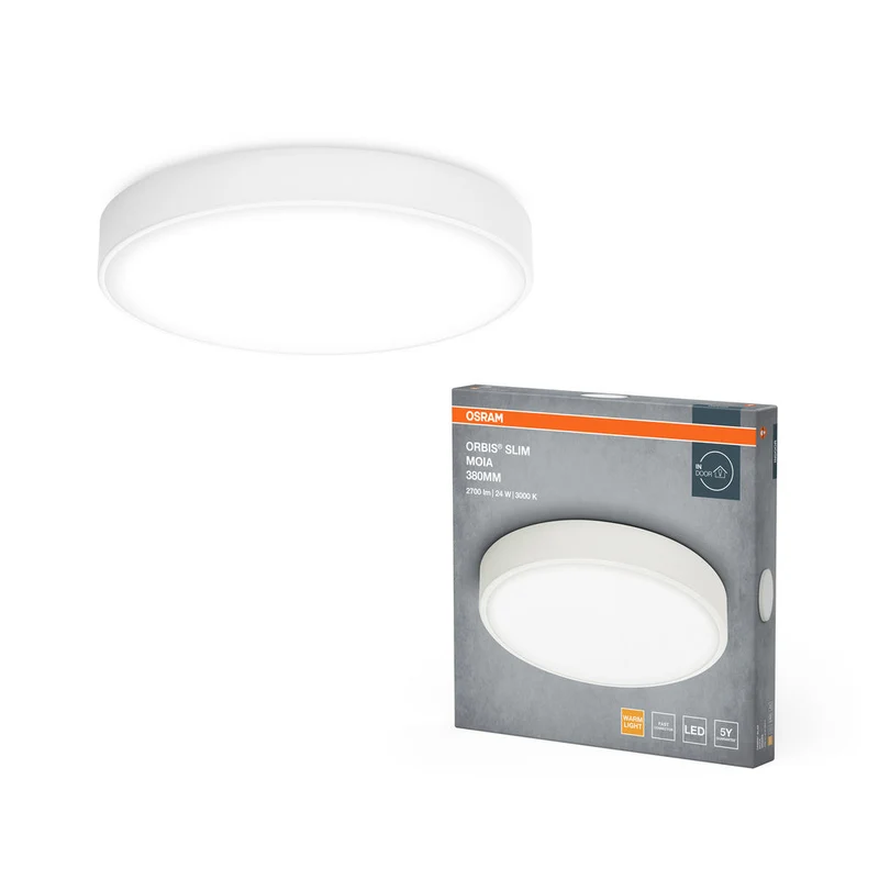 OSRAM ORBIS Slim Moia plafonnier, blanc, 24W, 2600lm