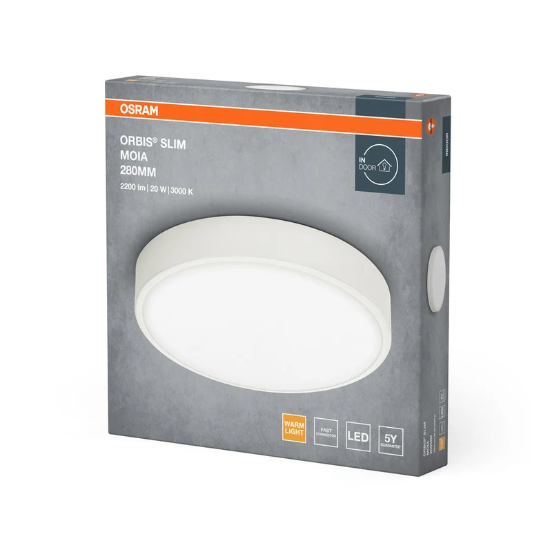 OSRAM ORBIS Slim Moia plafonnier, blanc, 20W, 2200lm