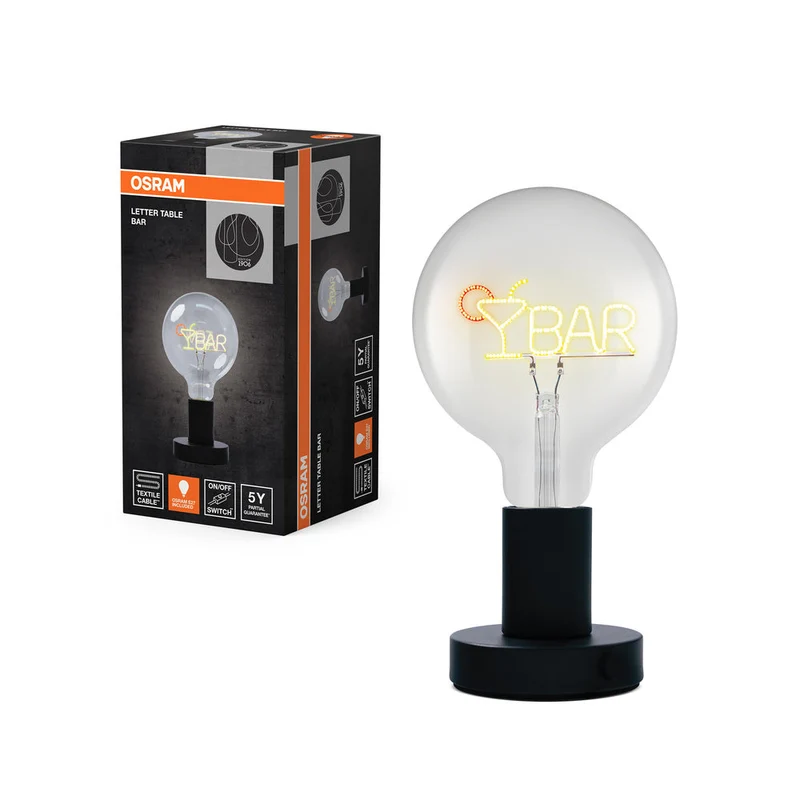 OSRAM 1906 LAMPE DE TABLE LETTER Tischleuchte Bar 1.2W E27