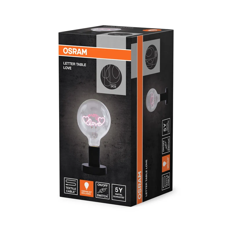 OSRAM 1906 LAMPE DE TABLE LETTER Love 1.2W E27