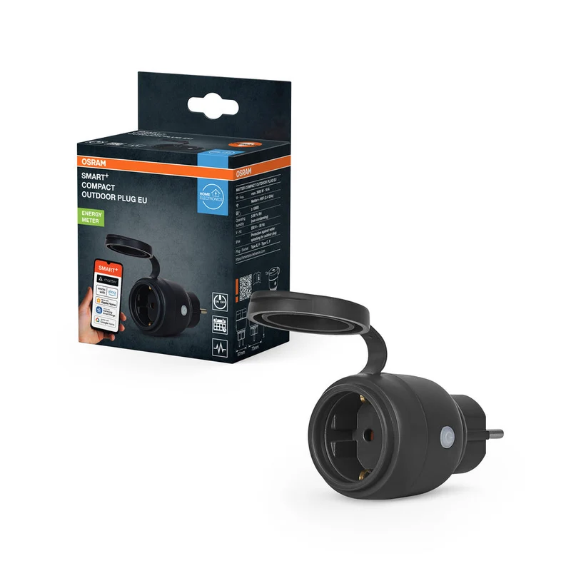 OSRAM Matter SMART+ COMPACT Prise intelligente extérieure, noire