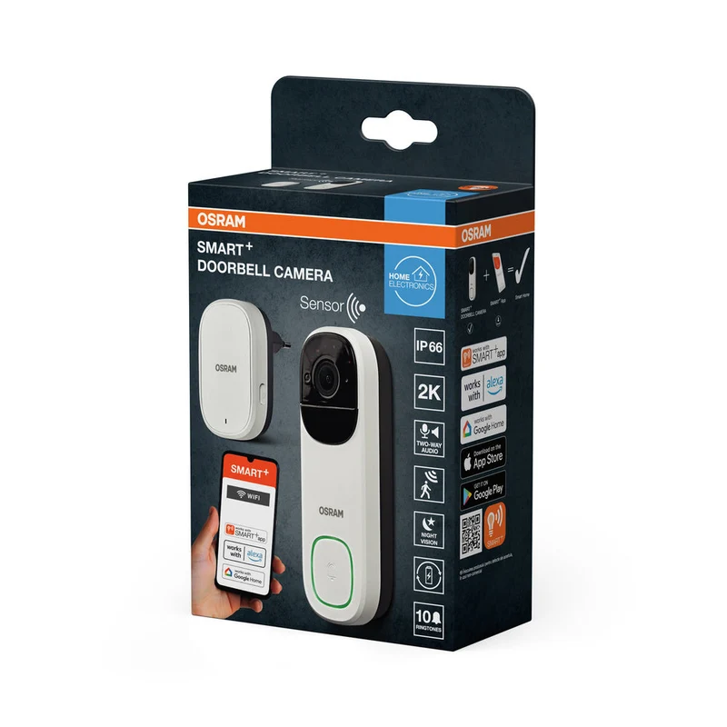 OSRAM Wifi SMART+ caméra extérieure intelligente sonnette blanche