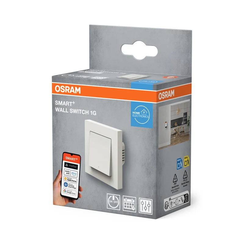 OSRAM Matter SMART+ interrupteur mural encastré plus intelligent 1 canal