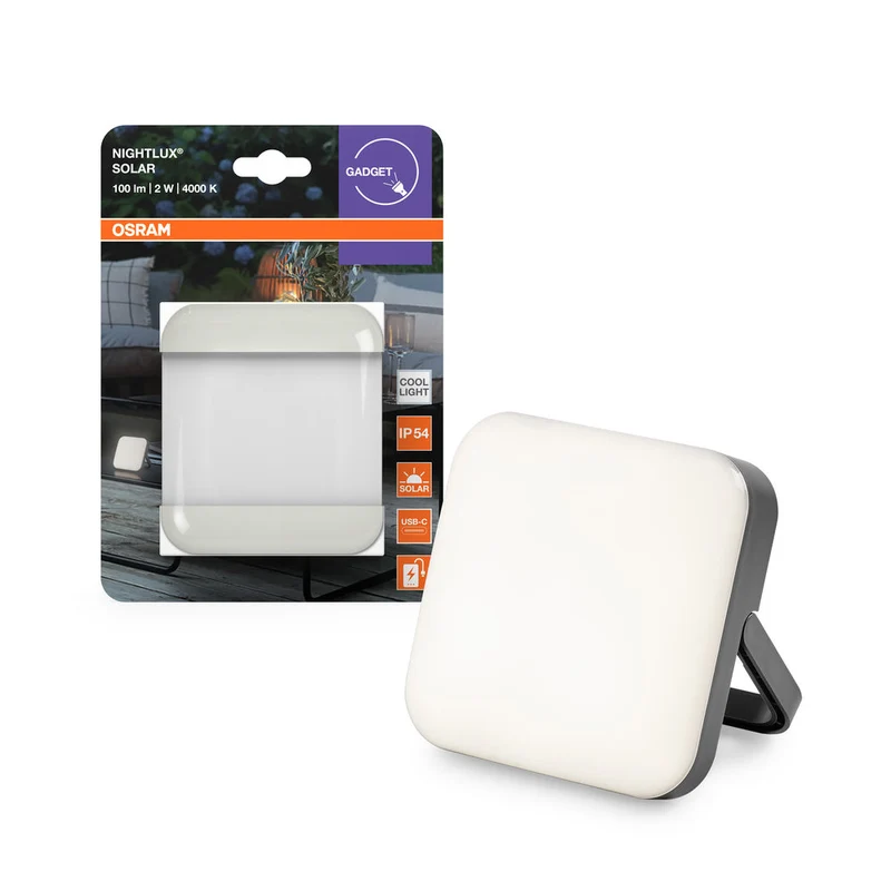 OSRAM NIGHTLUX SOLAR Lampe Mobile Extérieure Dimmable USB Gris