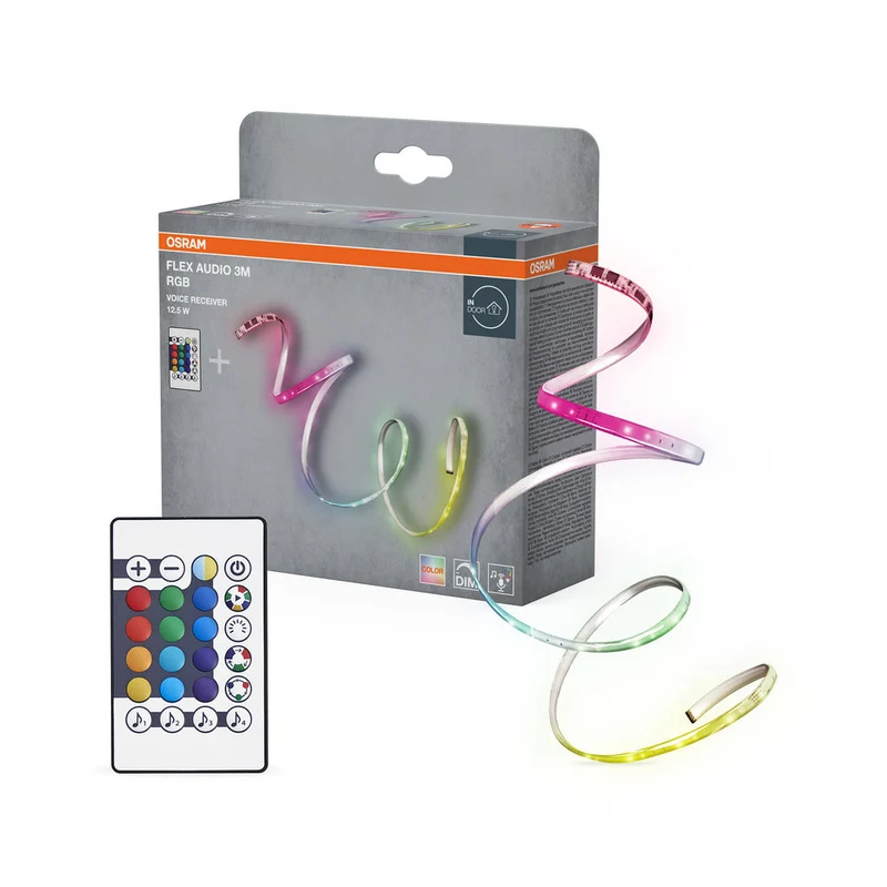 OSRAM FLEX AUDIO 3M bande LED VR RC, blanc, 10W, 120lm