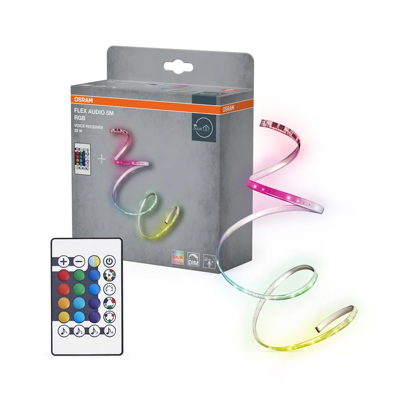 OSRAM FLEX AUDIO 5M bande LED VR RC, blanc, 21W, 320lm