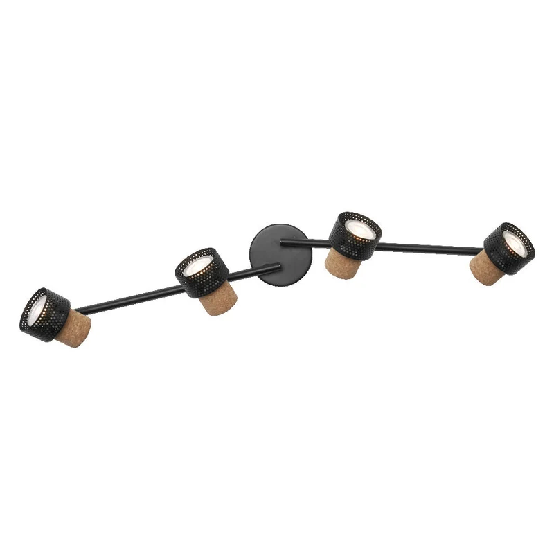 OSRAM DECOR SPOT CORK Plafonnier, 4 x 3,4W, 920lm, noir