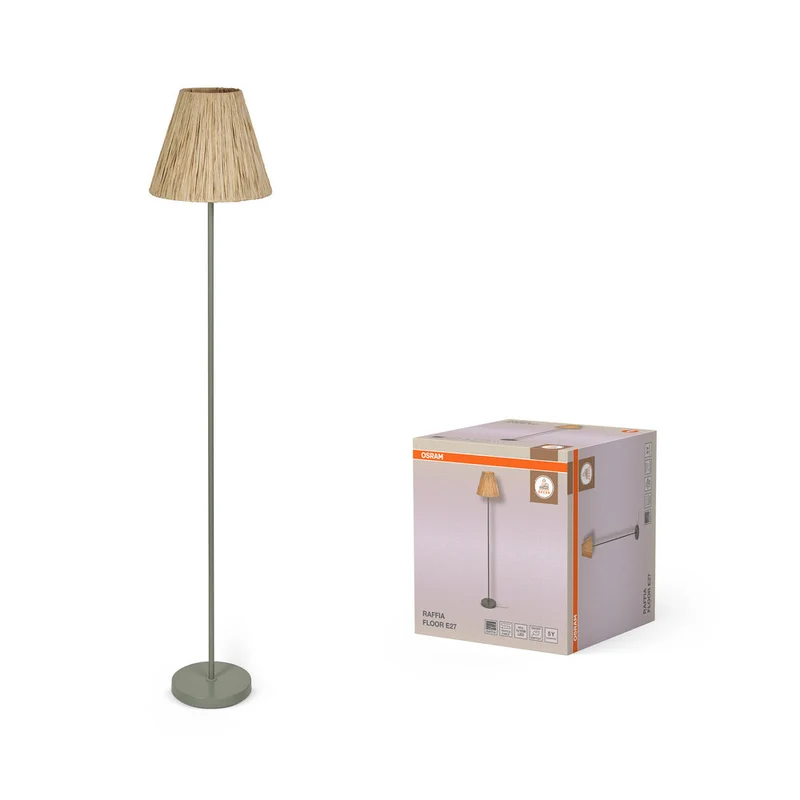 OSRAM DECOR lampe sur pied Decor raphia vert-brun, E27, 300 mm