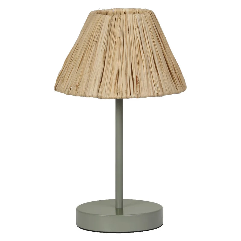 OSRAM DECOR Lampe de table Decor Raphia vert-brun, E27, 200 mm