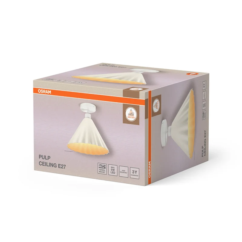 OSRAM DECOR Plafonnier Decor Pulp blanc, E27, 310 mm