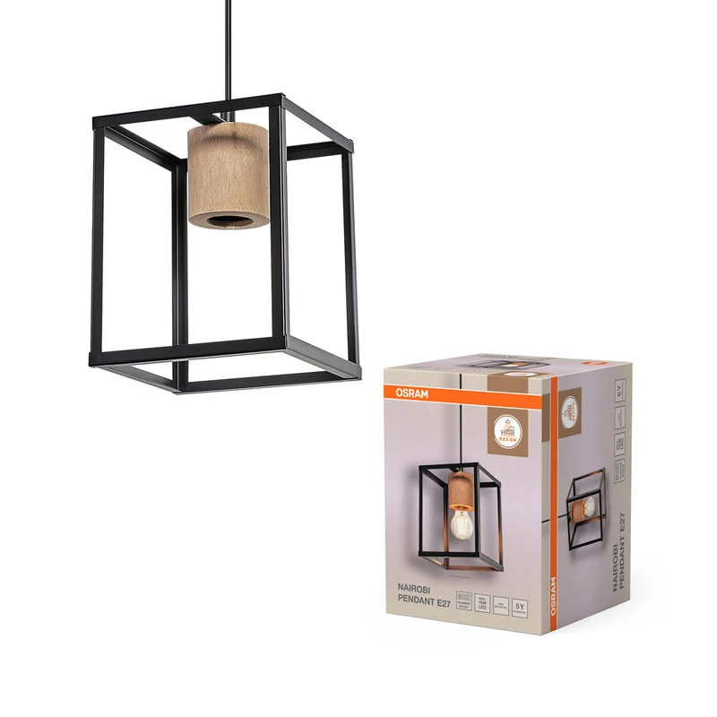 OSRAM DECOR Nairobi suspension, noir, douille E27