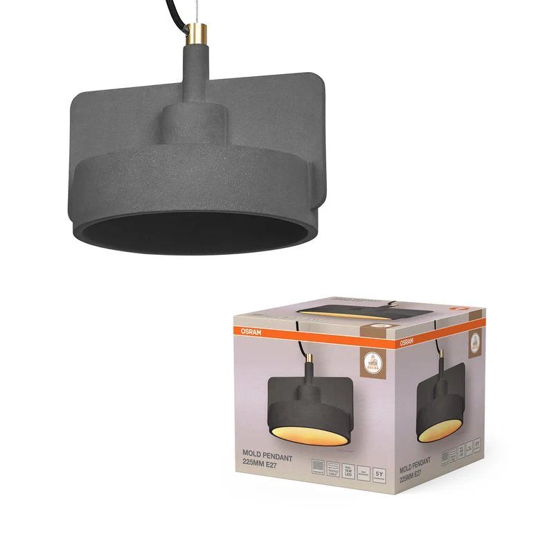 OSRAM DECOR Suspension en forme de moule 225MM 1xE27 Gris foncé