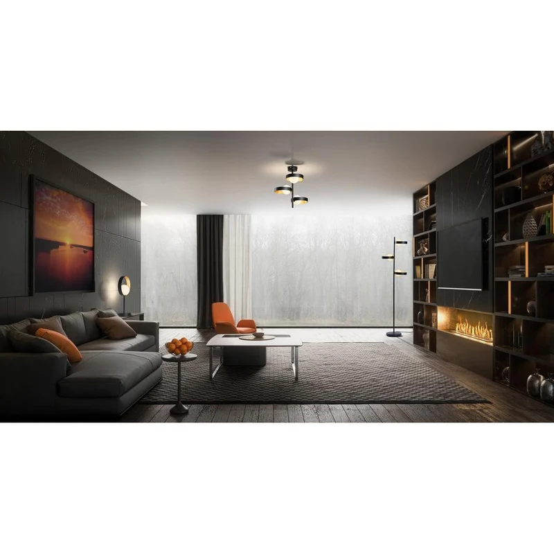 OSRAM DECOR Memphis plafonnier, noir/or, G9