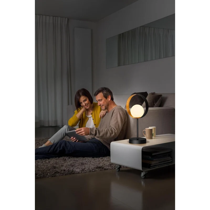 OSRAM DECOR Memphis lampe de table, noir/or, douille G9