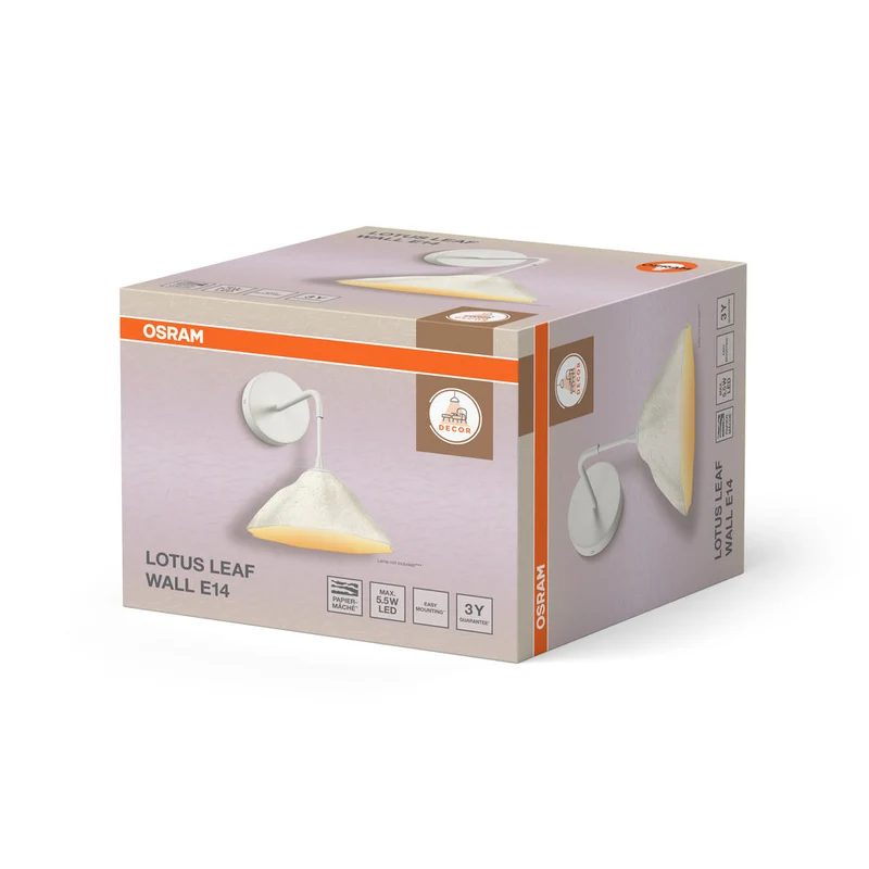 OSRAM DECOR Applique murale Decor Lotus Leaf blanc, E14, 219 mm