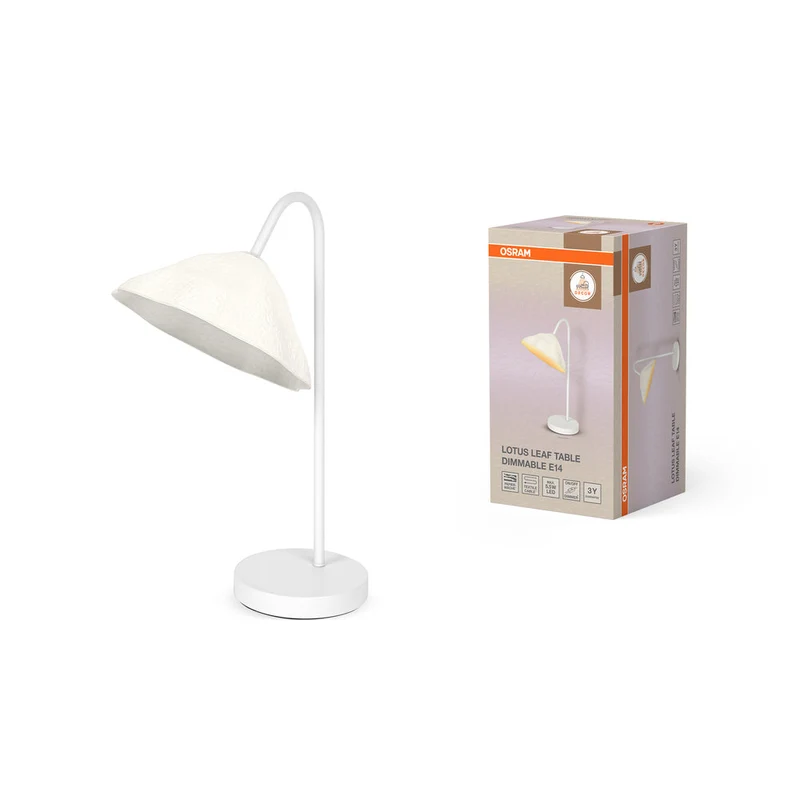 OSRAM DECOR Lampe de table Decor Lotus Leaf blanc, E14, dimmable