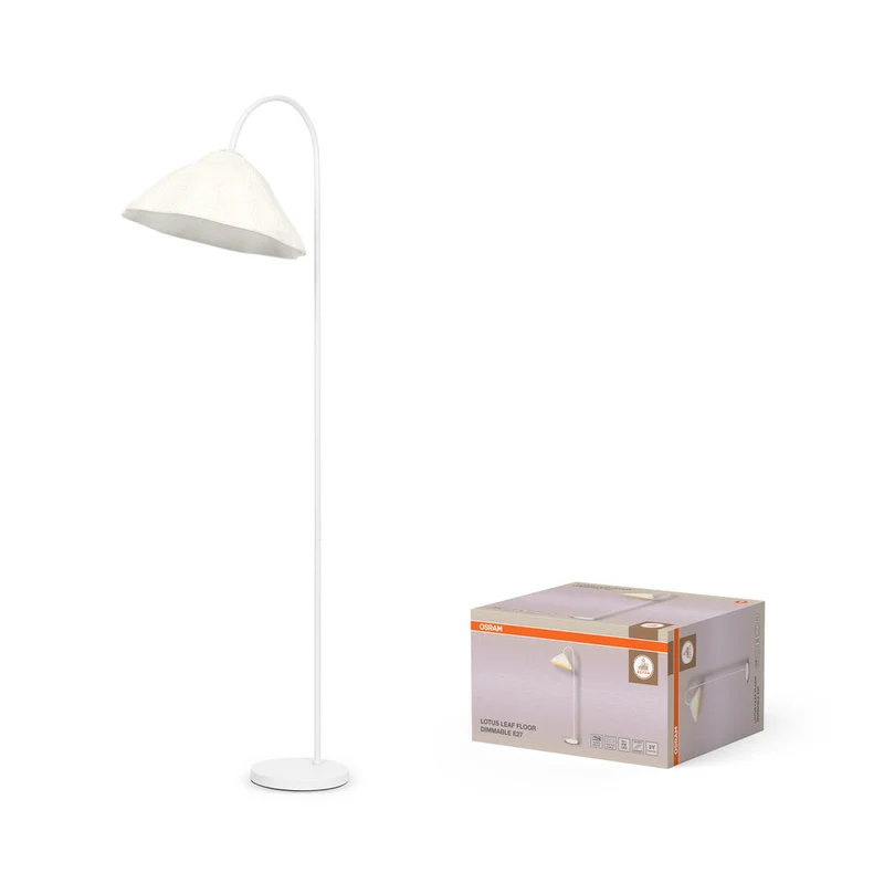 OSRAM DECOR lampe sur pied Decor Lotus Leaf blanc, E27, dimmable