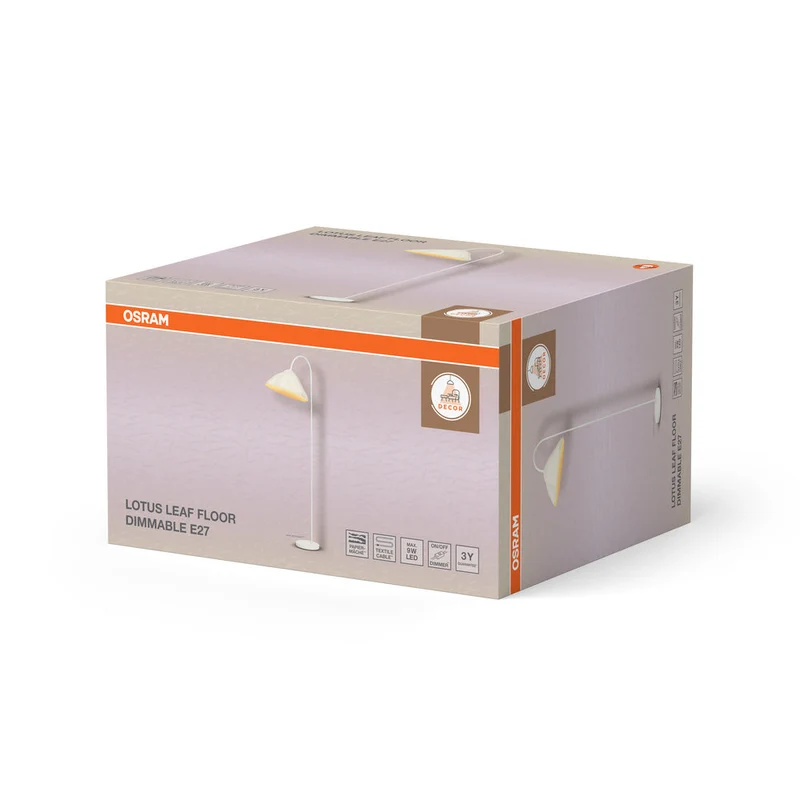 OSRAM DECOR lampe sur pied Decor Lotus Leaf blanc, E27, dimmable