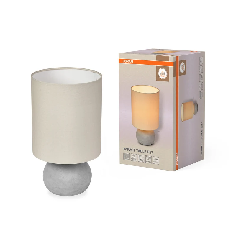 OSRAM DECOR Lampe de table Impact beige et gris, E27