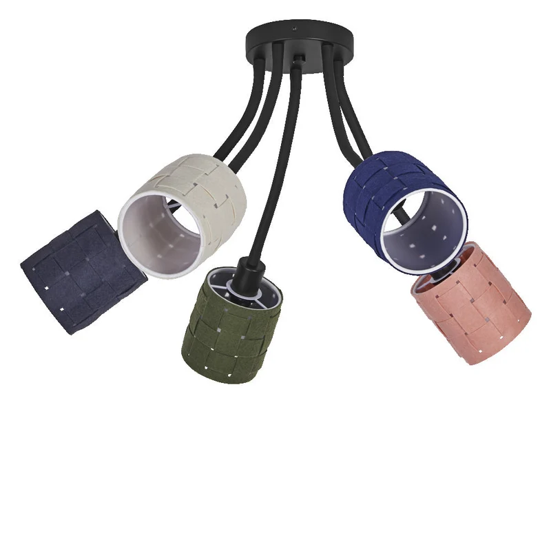 OSRAM DECOR Plafonnier Decor Tissage en Feutre Cans, 5xE14