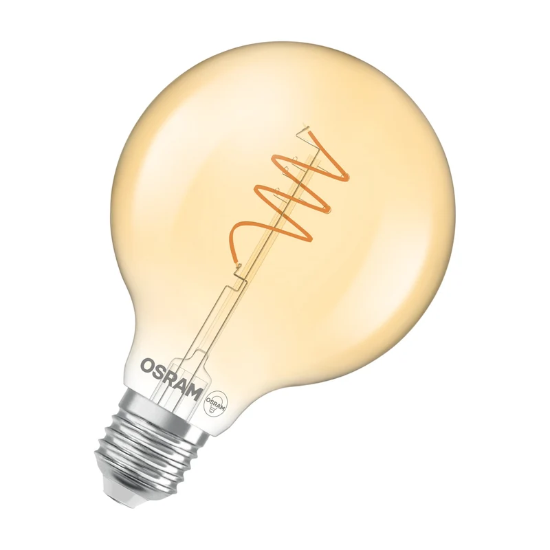 OSRAM Vintage 1906 Globe LED-Lampe Or, 3.4W, 470lm, E27, Blanc chaud